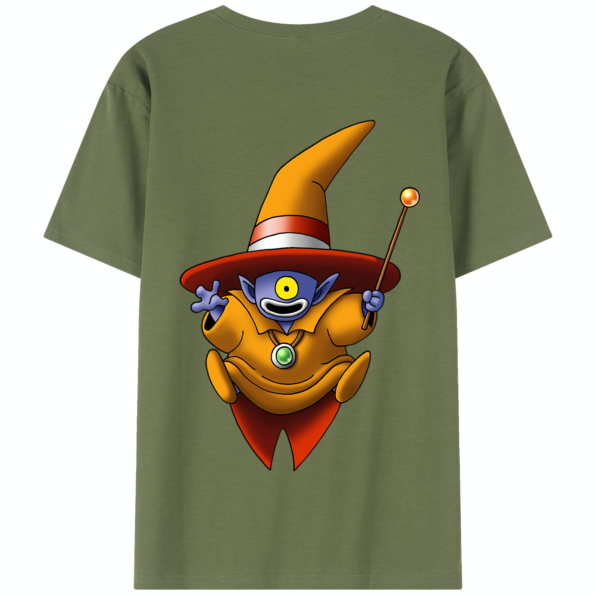 （画像用） ドラゴンクエスト Doragon Kuesuto Dragon Quest 綿100％半袖Tシャツ（背面プリント）